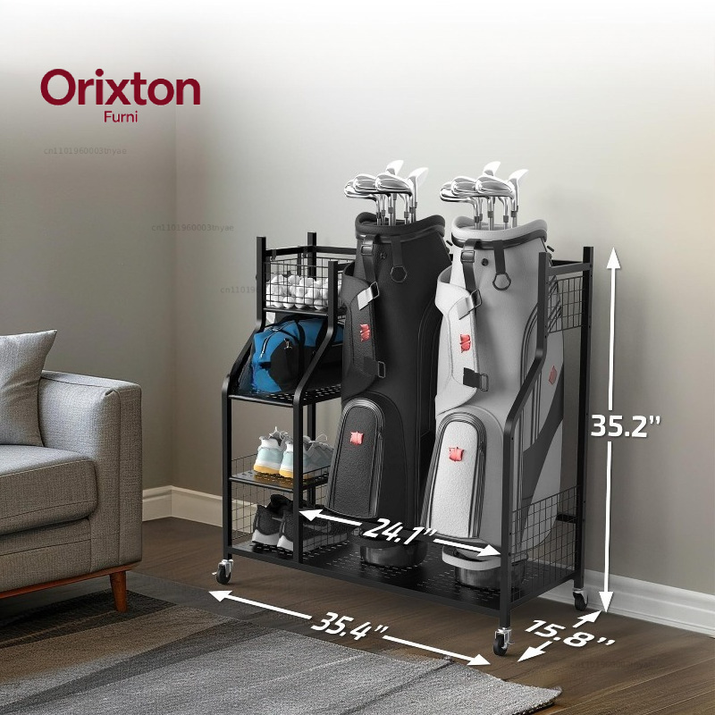 Golf Equipment Garage Storage - Stojak na torby golfowe, stojak na