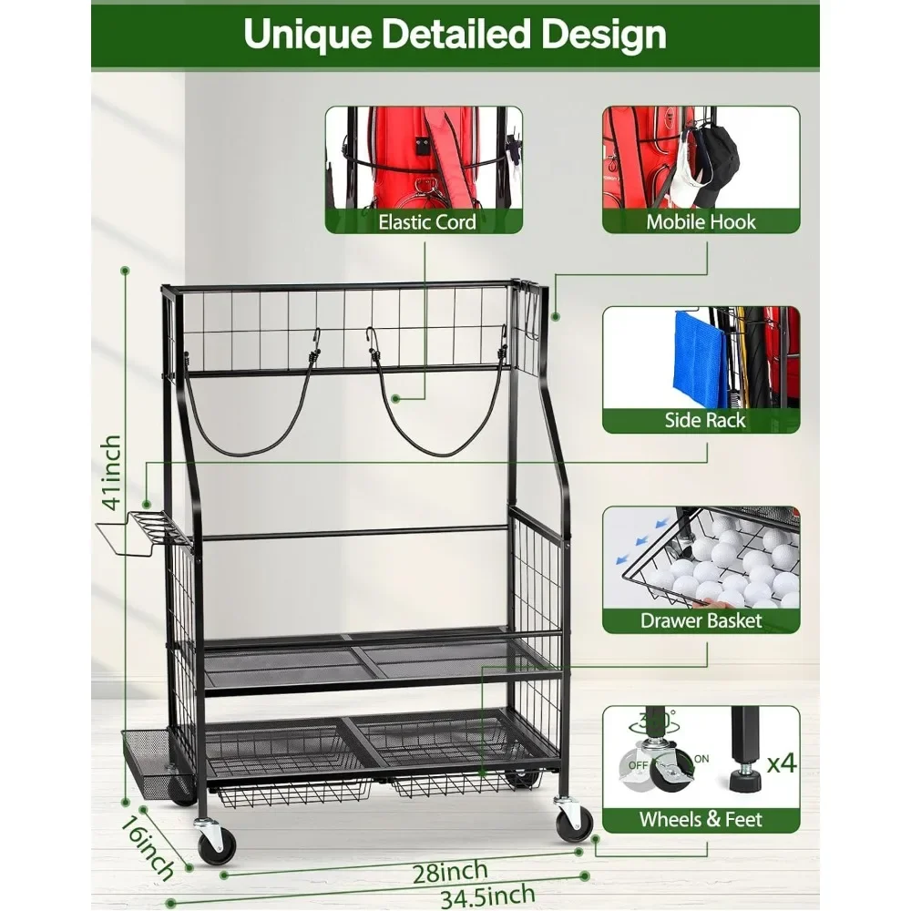 Organizer do garażu na torby g – Golf Equipment Garage Storage recenzja i cena