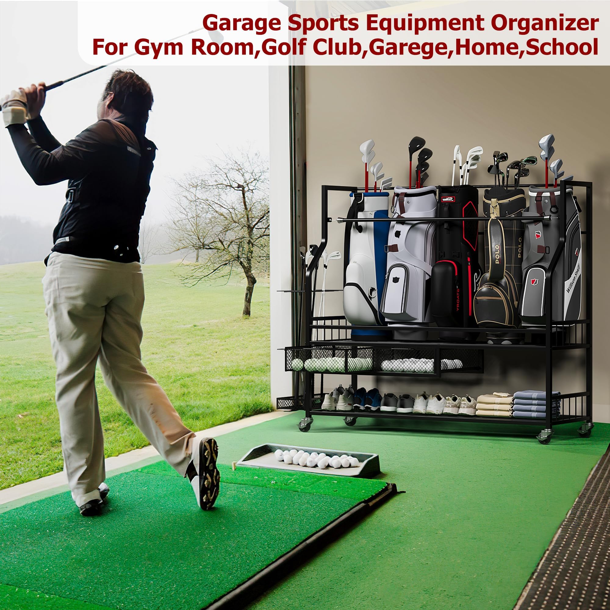 Organizer do przechowywania to – Golf Equipment Garage Storage recenzja i cena