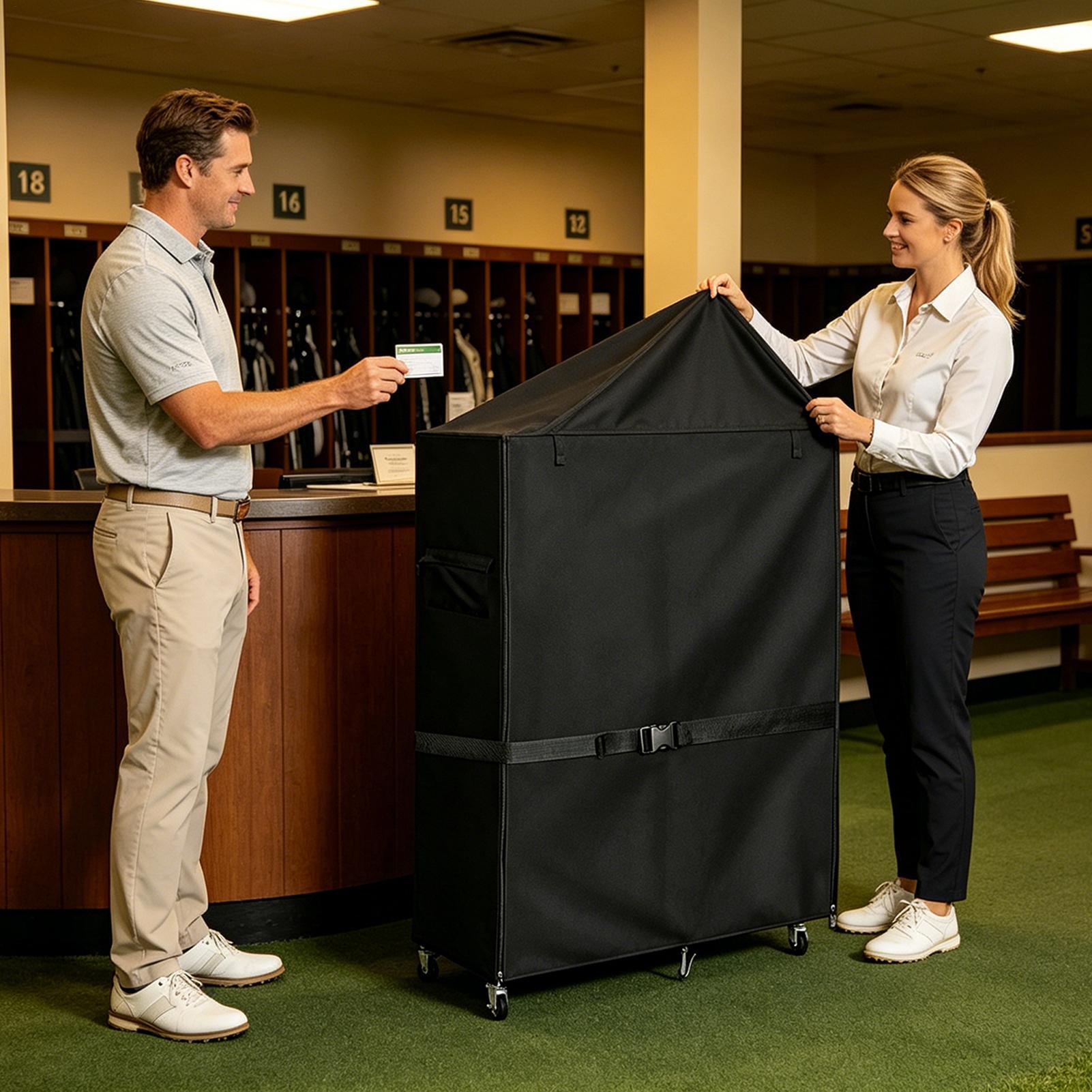 Pokrowiec na stojak na sprzęt  – Golf Equipment Garage Organizer recenzja i cena